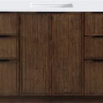 Willard 48" White Engineered Stone And Solid Wood Bathroom Vanity