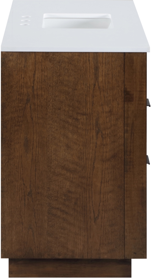 Willard 48" White Engineered Stone And Solid Wood Bathroom Vanity