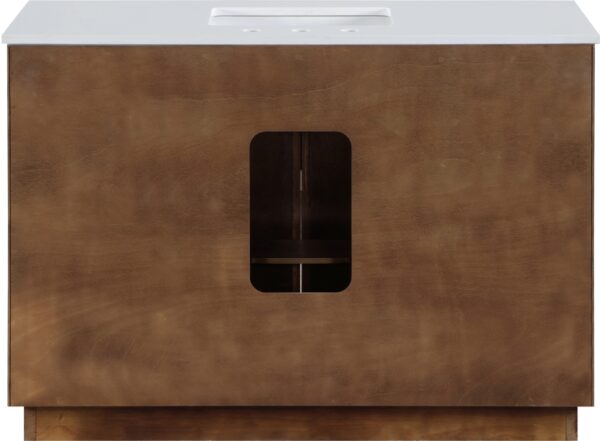 Willard 48" White Engineered Stone And Solid Wood Bathroom Vanity