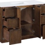 Willard 48" White Engineered Stone And Solid Wood Bathroom Vanity