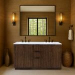 Willard 60" White Engineered Stone And Solid Wood Bathroom Vanity