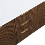 Willard 60" White Engineered Stone And Solid Wood Bathroom Vanity