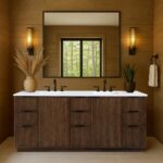 Willard 72" White Engineered Stone And Solid Wood Bathroom Vanity