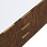 Willard 72" White Engineered Stone And Solid Wood Bathroom Vanity