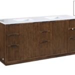 Willard 72" White Engineered Stone And Solid Wood Bathroom Vanity