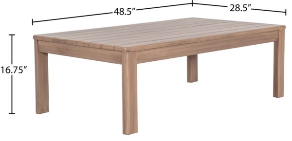 Newport Acacia Wood Outdoor Patio Coffee Table