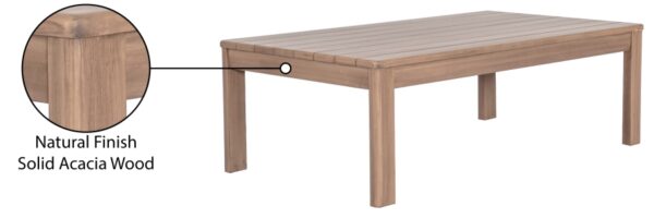 Newport Acacia Wood Outdoor Patio Coffee Table
