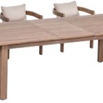 Newport 86.75" - 108" Acacia Wood Extendable Outdoor Patio Dining Table