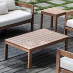 Newport Acacia Wood Outdoor Patio End / Side Table