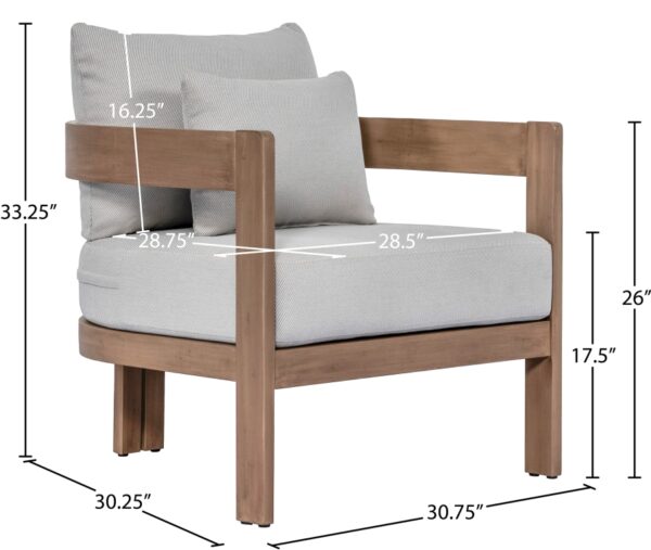 Newport Water Resistant Fabric Upholstered Outdoor Patio Chair