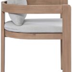Newport Water Resistant Fabric Upholstered Outdoor Patio Dining Chair