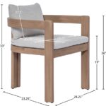 Newport Water Resistant Fabric Upholstered Outdoor Patio Dining Chair