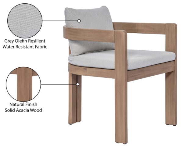 Newport Water Resistant Fabric Upholstered Outdoor Patio Dining Chair
