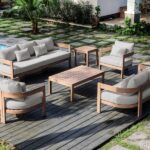 Newport 65" Water Resistant Fabric Upholstered Outdoor Patio Loveseat