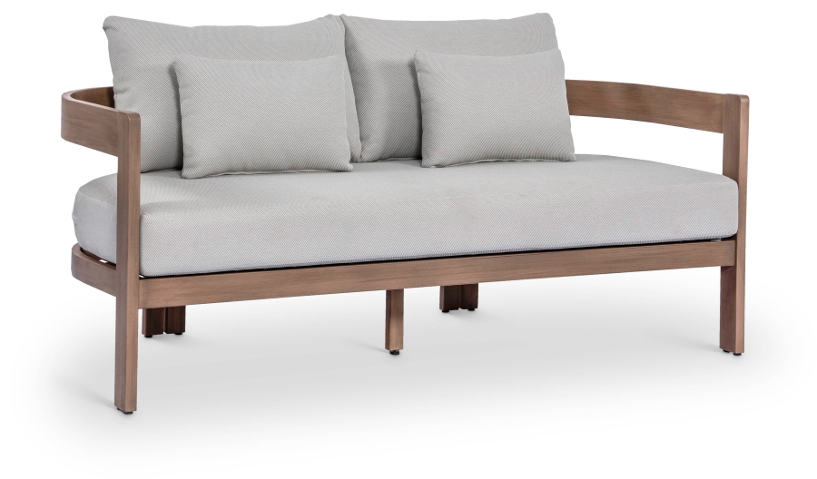 Newport 65" Water Resistant Fabric Upholstered Outdoor Patio Loveseat