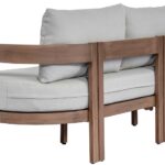 Newport 86.75" Water Resistant Fabric Upholstered Outdoor Patio Sofa