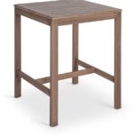 Newport Acacia Wood Outdoor Patio Square Bar Table