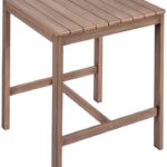 Newport Acacia Wood Outdoor Patio Square Bar Table