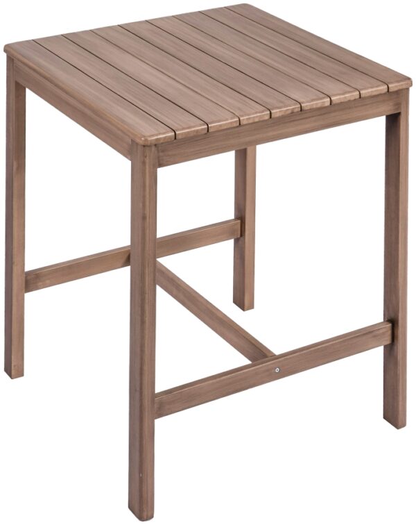 Newport Acacia Wood Outdoor Patio Square Bar Table
