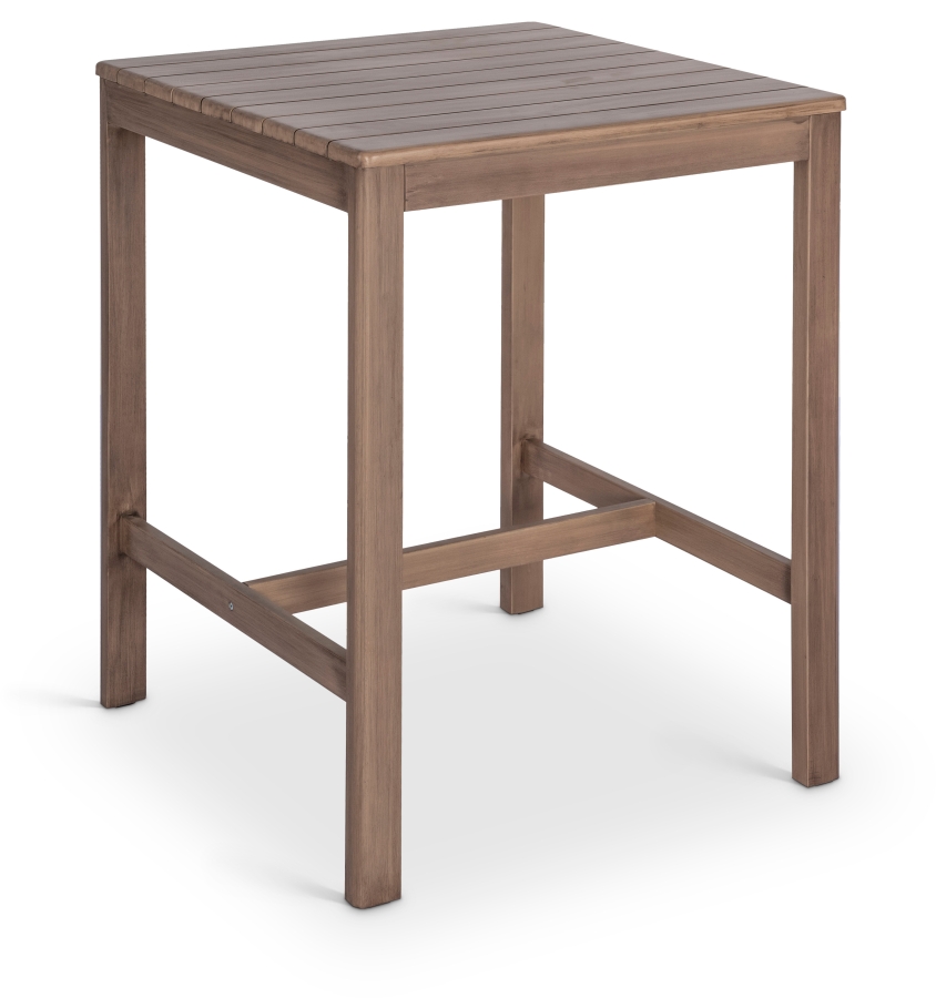 Newport Acacia Wood Outdoor Patio Square Bar Table