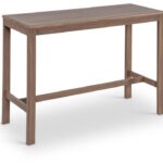 Newport Acacia Wood Outdoor Patio Rectangle Bar Table