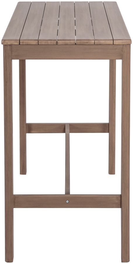 Newport Acacia Wood Outdoor Patio Rectangle Bar Table