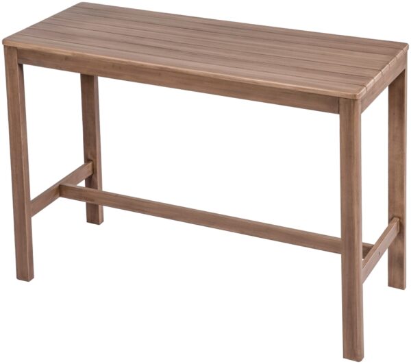 Newport Acacia Wood Outdoor Patio Rectangle Bar Table
