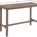 Newport Acacia Wood Outdoor Patio Rectangle Bar Table