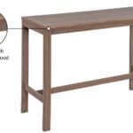 Newport Acacia Wood Outdoor Patio Rectangle Bar Table