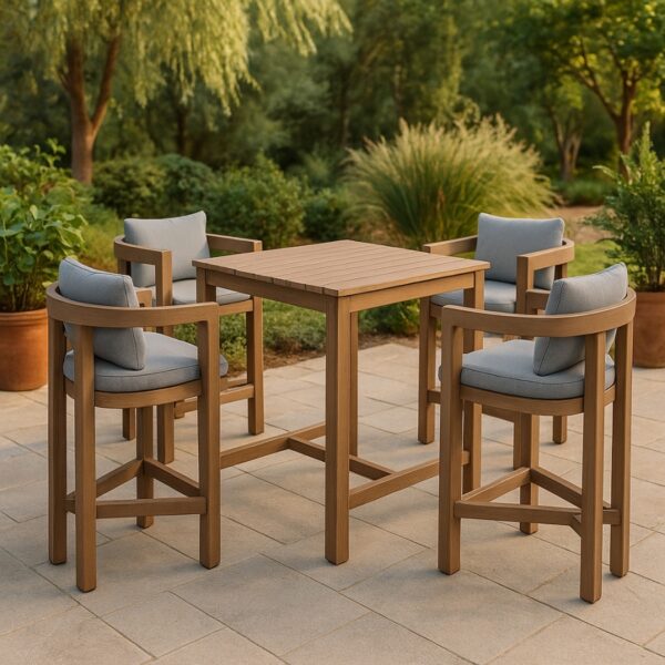 Newport Water Resistant Fabric Upholstered Outdoor Patio Bar Stool