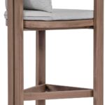 Newport Water Resistant Fabric Upholstered Outdoor Patio Bar Stool