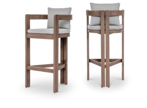Newport Water Resistant Fabric Upholstered Outdoor Patio Bar Stool