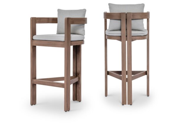 Newport Water Resistant Fabric Upholstered Outdoor Patio Bar Stool