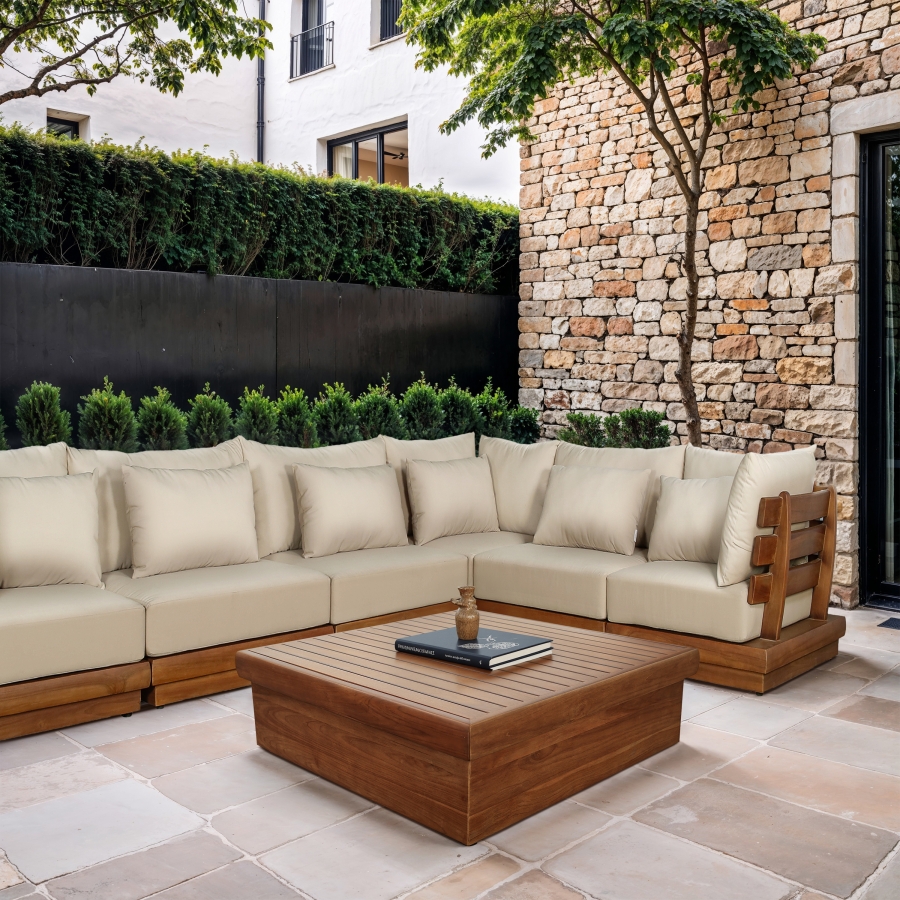 Mirella Teak Wood Outdoor Patio Coffee Table