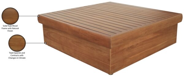 Mirella Teak Wood Outdoor Patio Coffee Table