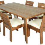 Mirella 78.75" Teak Wood Outdoor Patio Dining Table