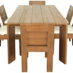 Mirella 78.75" Teak Wood Outdoor Patio Dining Table