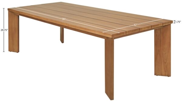 Mirella 96" Teak Wood Outdoor Patio Dining Table