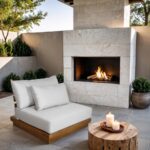 Mirella Water Resistant Fabric Upholstered Outdoor Patio Armless Modular Chair