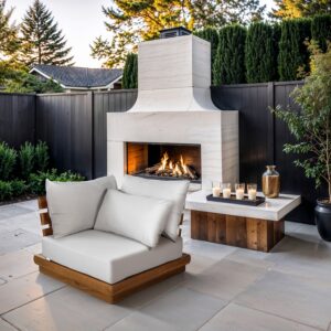 Mirella Water Resistant Fabric Upholstered Outdoor Patio Corner Modular Chair