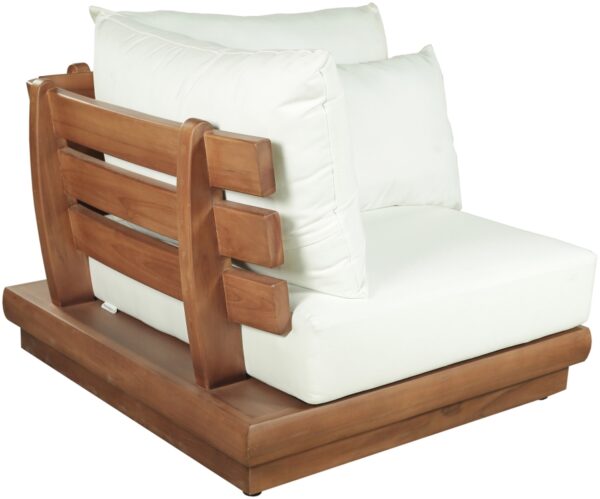 Mirella Water Resistant Fabric Upholstered Outdoor Patio Corner Modular Chair
