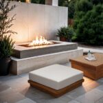 Mirella Water Resistant Fabric Upholstered Outdoor Patio Modular Ottoman