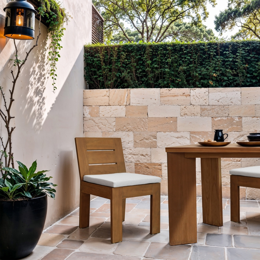 Mirella Water Resistant Fabric Upholstered Outdoor Patio Dining Side Chair
