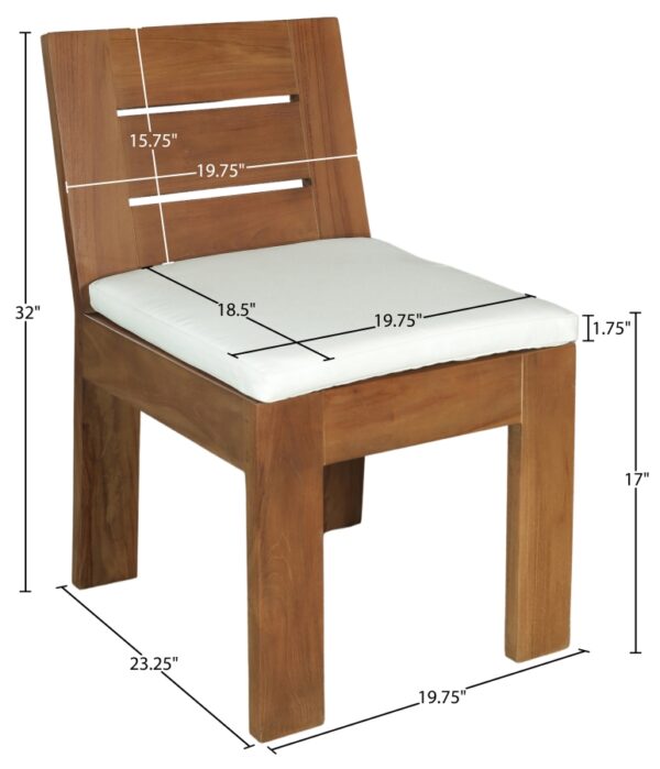 Mirella Water Resistant Fabric Upholstered Outdoor Patio Dining Side Chair