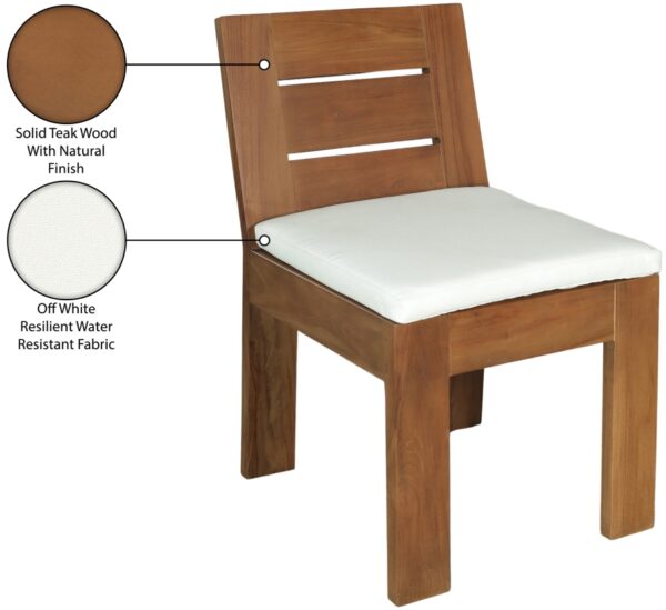 Mirella Water Resistant Fabric Upholstered Outdoor Patio Dining Side Chair