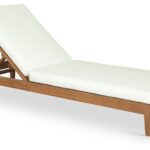 Mirella Water Resistant Fabric Upholstered Outdoor Patio Chaise Lounge