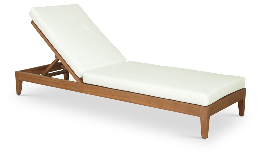 Mirella Water Resistant Fabric Upholstered Outdoor Patio Chaise Lounge