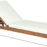 Mirella Water Resistant Fabric Upholstered Outdoor Patio Chaise Lounge