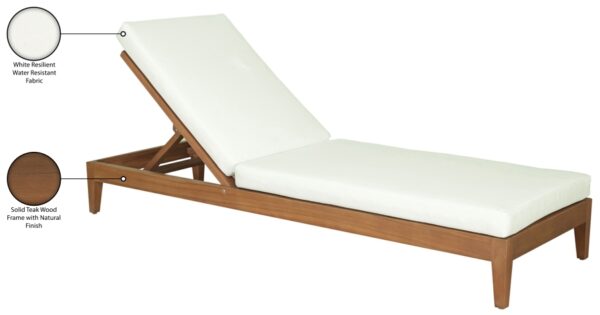 Mirella Water Resistant Fabric Upholstered Outdoor Patio Chaise Lounge