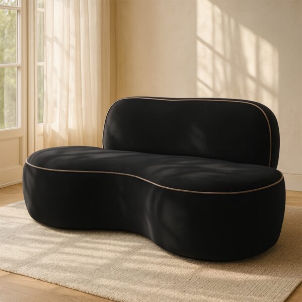 Swerve 77" Velvet Upholstered Loveseat